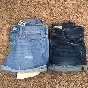2 Pairs of Girls Jean Shorts